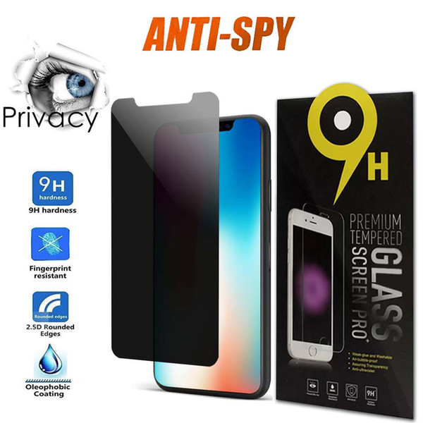 Anti Spy Privacy Glass for iPhone 12 11 PRO MAX XR XS 7/8 PLUS Screen Protector Privacy Tempered Glass for iPhone 8 PLUS XS MAX 11 PRO