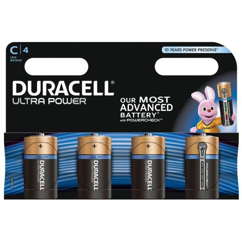 Duracell Ultra Power C Batteries - 4 Pack