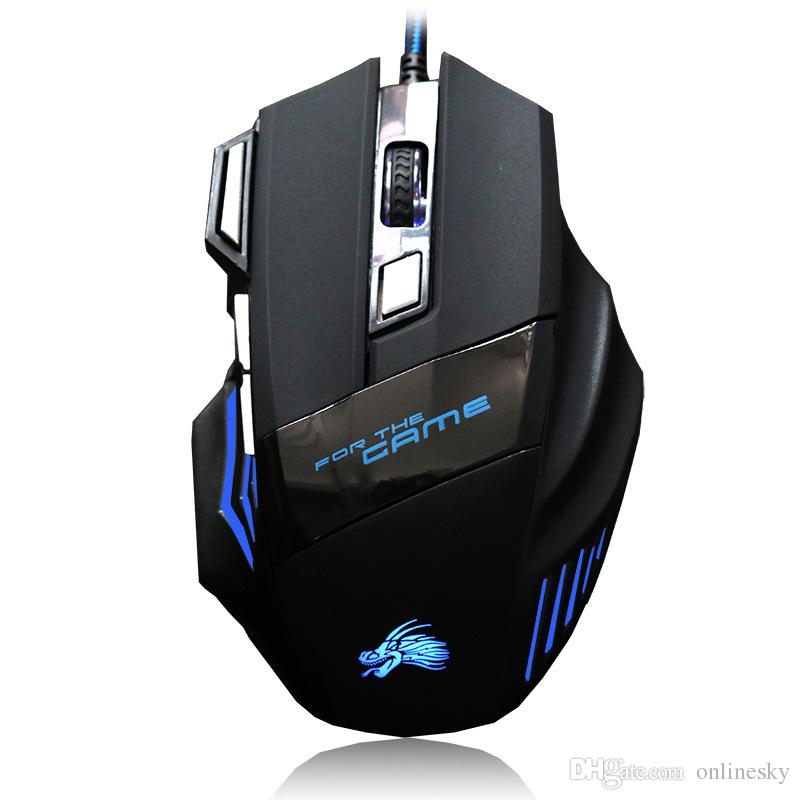 Professional 5500 DPI Gaming Mouse 7 Buttons LED Optical USB Wired Mice for Pro Gamer Computer X3 Mouse PUBG LOL