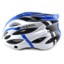 ungrol 23 respiraderos eps  azul  blanco pc integralmente moldeado del casco en bicicleta (54-64cm)