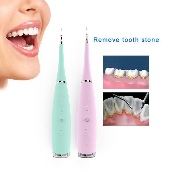 professional 5 modes electric dental scaler sonic silicone tooth cleaner rechargeable usb tooth calculus remover stains tartar j190628