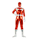 super héros incendie de style métallique rouge brillant corps plein costume unisexe Zentai