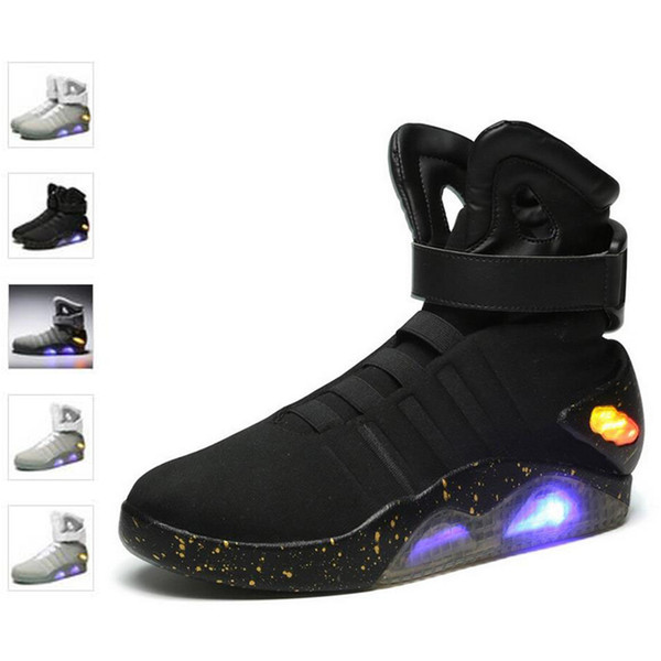 air mag limited edition back to the future soldier shoes led luminous light up men shoes fashion led shoes