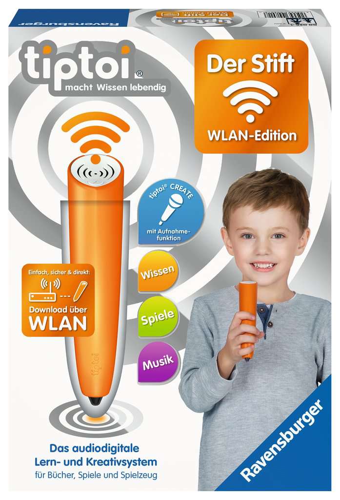 tiptoi® Der Stift - WLAN Edition von Ravensburger ab 3 Jahren - Das audiodigitale Lern- und Kreativsystem - tiptoi® Audiodateien komfortabel über WLAN herunterladen (00036)