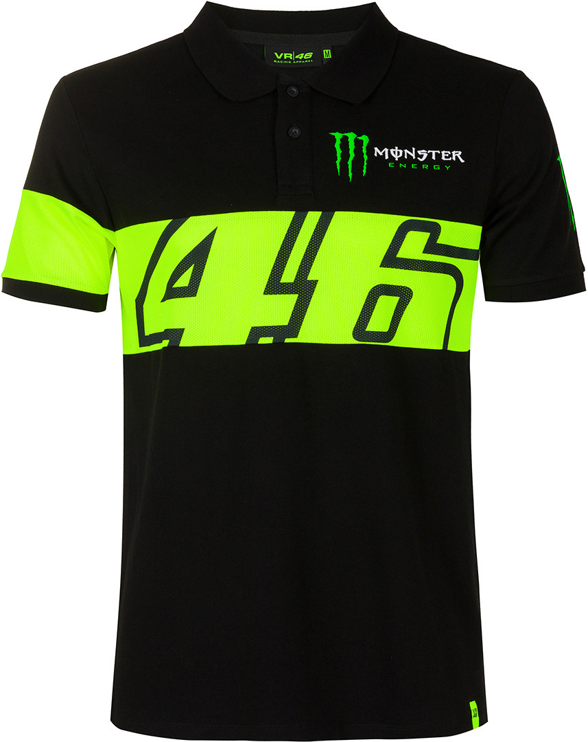 VR46 Monster Dual Polo Noir Jaune 2XL