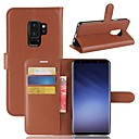 Capinha Para Samsung Galaxy S9 Plus / S9 Carteira / Porta-Cartão / Com Suporte Capa Proteção Completa Sólido Rígida PU Leather para S9 / S9 Plus / S8 Plus