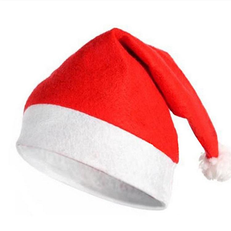 Red Santa Claus Hats Cap Christmas Party Hats for Santa Claus Costume Christmas Decoration for Kids Adult Christmas Hat