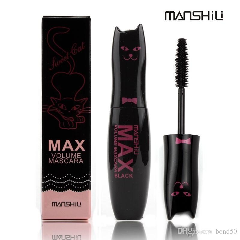 MANSHILI Brand Volume Curling Mascara Waterproof Lash Extension Black Max Mascara Cosmetic For The Eyes Makeup 10g EMS DHL M535