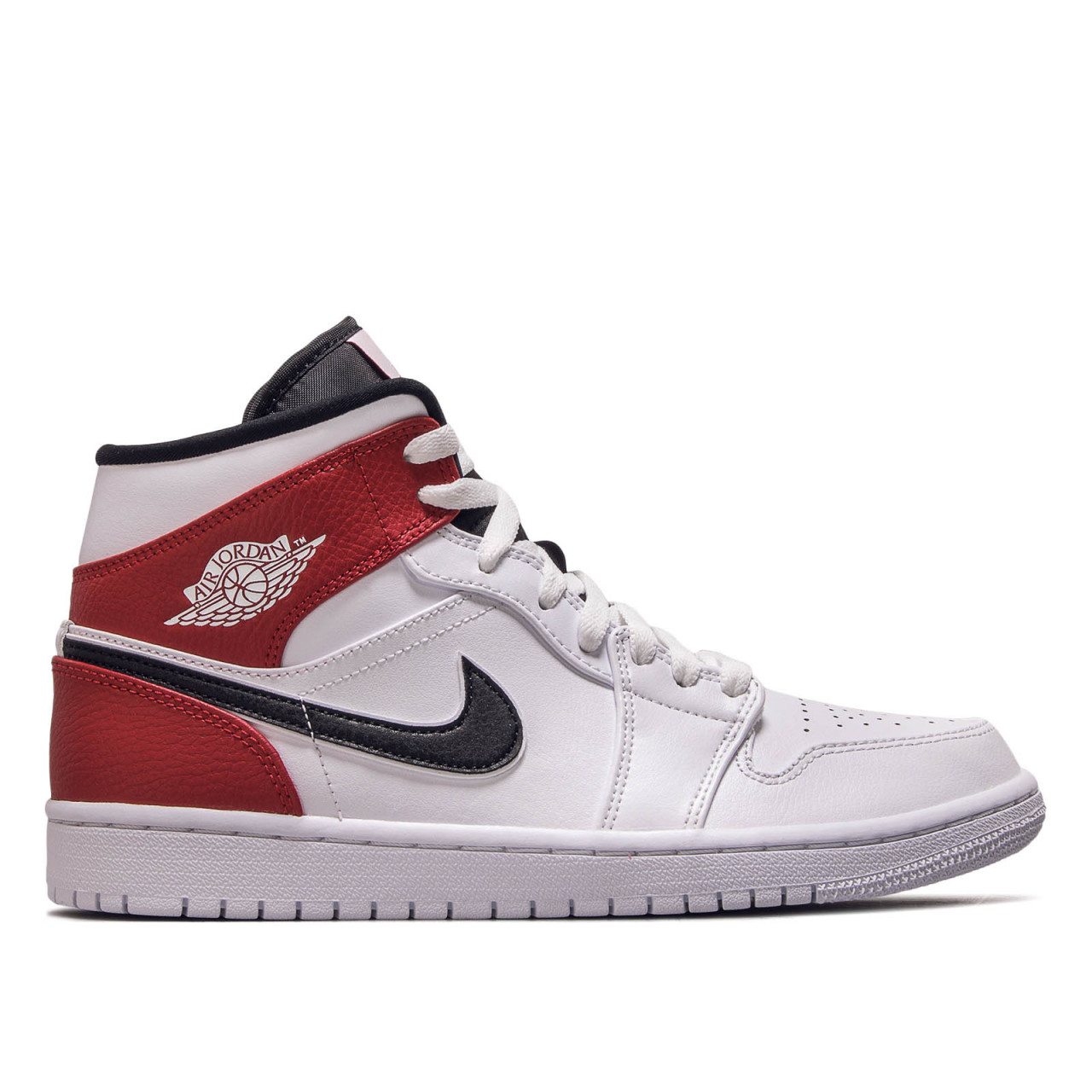 Herren Sneaker Air Jordan 1 Mid White Black Red