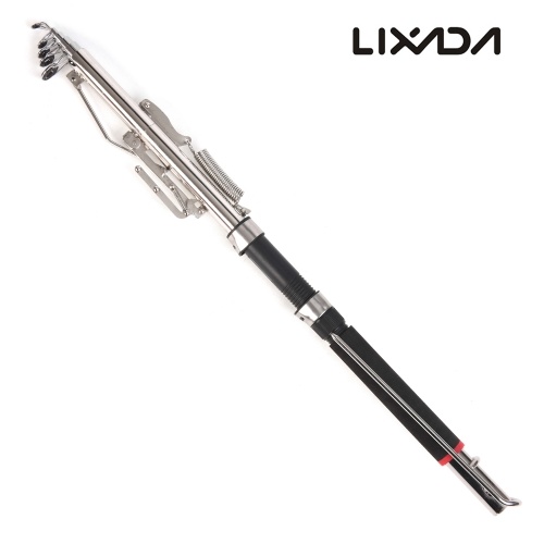 Lixada Adjustable Telescopic 2.1/2.4/2.7m Fishing Rod Automatic Rod Sea Shore River Lake Fishing Rod with Stainless Steel Ends Field Cutting