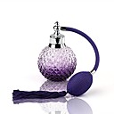 cristal art vintage style atomiseur de parfum rechargeable longue bouteille de pulvérisation 100 ml (violet)