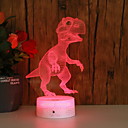 1pc 3d dinosaurio luz nocturna que cambia de color aa baterías alimentado creativo 5 v
