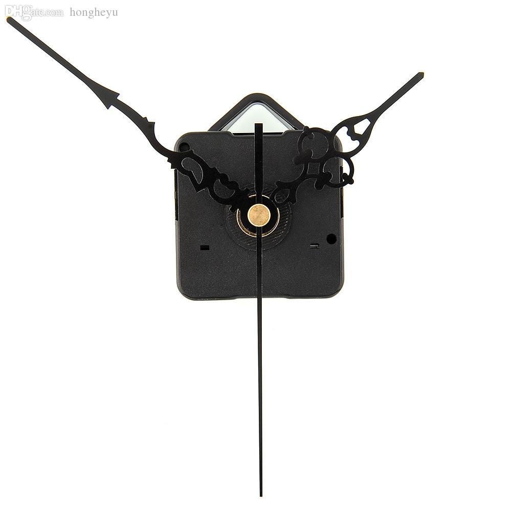 Wholesale-Hot New DIY Mechanism Quartz Clock Movement Parts Replacement Repair Tools Set Kit All-Black Hands Gift elegant