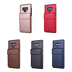 Phone Case For Samsung Galaxy Back Cover Leather Note 9 Note 8 Note 10 Galaxy Note 10 Note 10  Card Holder Solid Color PU Leather TPU miniinthebox