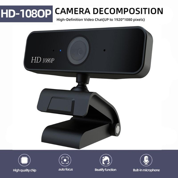 USB Web Camera 1080P HD 5MP Computer Camera Webcams Built-In Sound-absorbing Microphone 1920 *1080 Dynamic Resolution