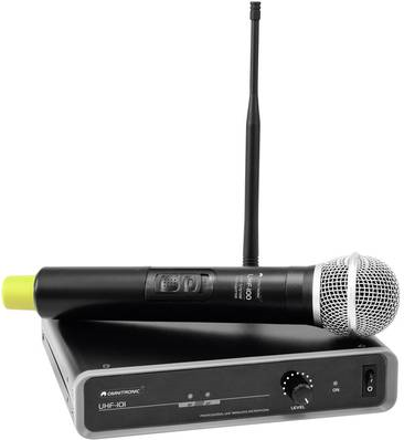 Omnitronic UHF-101 825.3MHz Funkmikrofon-Set Übertragungsart:Funk Schalter (13063266)