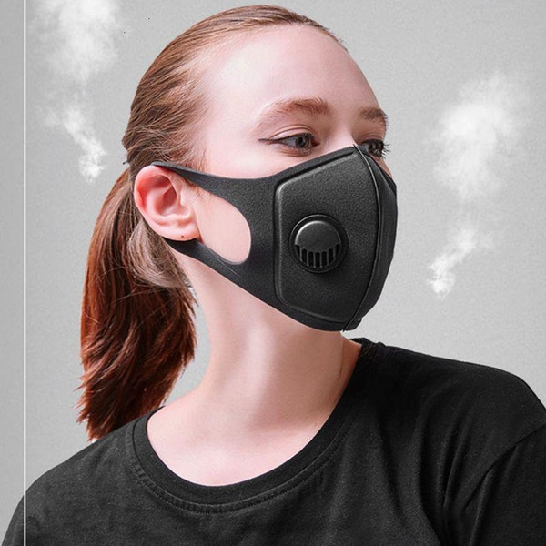 50pcs in stock dustproof face mask breathing valve sponge mask washable reusable anti-dust fog pm2.5 air11