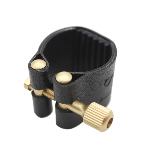 Ligature Fastener for Alto Sax Saxophone Rubber Mouthpiece Artificial Leather Compact Durable