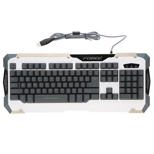 Juego profesional imitación mecánica 19 teclado Anti Ghosting con retroiluminado para portátil PC de escritorio con cable USB de FOREV