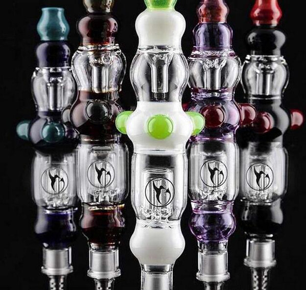 2017 Free shipping Hot Selling Nectar Collector with Titanium Tip Titanium Nail Honey Straw Concentrate Glass Pipe Glass Bongs