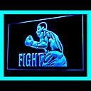 publicidad boxeo combatiente llevó la muestra de la luz