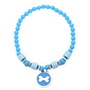 Belles perles de forme ronde avec collier de modèle d'os pour Animaux Chiens (couleurs assorties, tailles)
