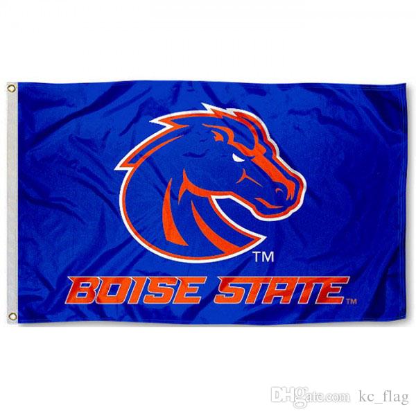 Boise team State Broncos logo Blue Flag