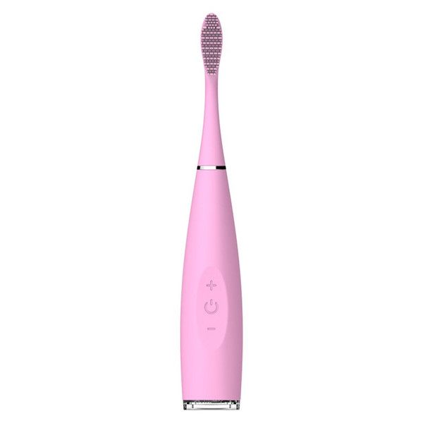 1PC Electric Toothbrush USB Rechargeable Oral Hygiene Ultrasonic Vibration Cleaner Oral Hygiene Brush Head Pink