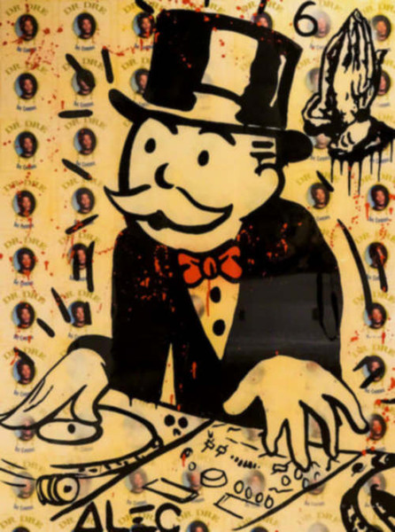 alec monopoly oil painting on canvas graffiti art wall decor the dj home decor handpainted &hd print wall art canvas pictures 191028