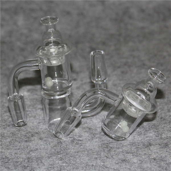 Popular Pattern Quartz Banger with spin carb cap and dab terp pearls 10mm 14mm 18mm male female quarts banger for bong dab rig