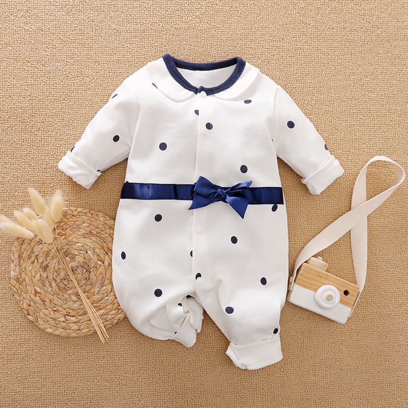 Baby Boy / Girl Polka dots Long-sleeve Jumpsuit