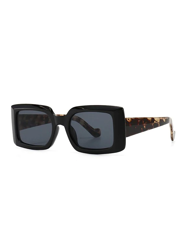 Rectangular Wide Rim Anti UV Sunglasses