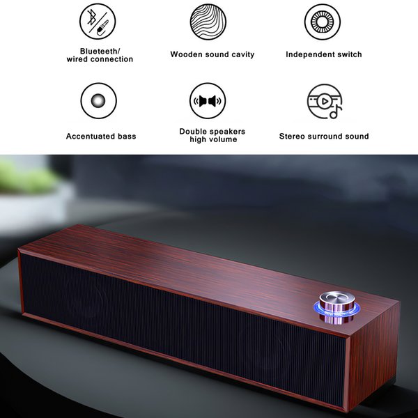 High Quality 8W Bluetooth-Compatible Speaker Wired Speakers HIFI Surround Stereo Bass Sound Bar Subwoofer For Home Computer TV