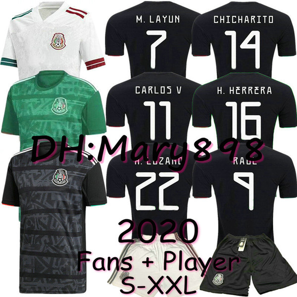 19 20 mexico h.lozano dos santos chicharito soccer fans shirt 2019 2020 man woman sports player football jersey shorts s m l xl xxl