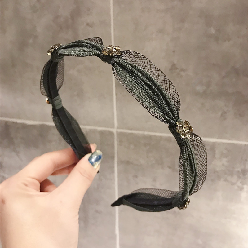 Woman Retro Simply Tie Diamond Hairband