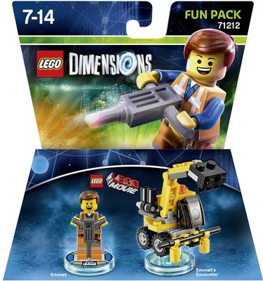 LEGO ® Dimensions Fun Pack Emmet PlayStation 4, PlayStation 3, Xbox One, Xbox 360, Nintendo Wii U (4012160932264)