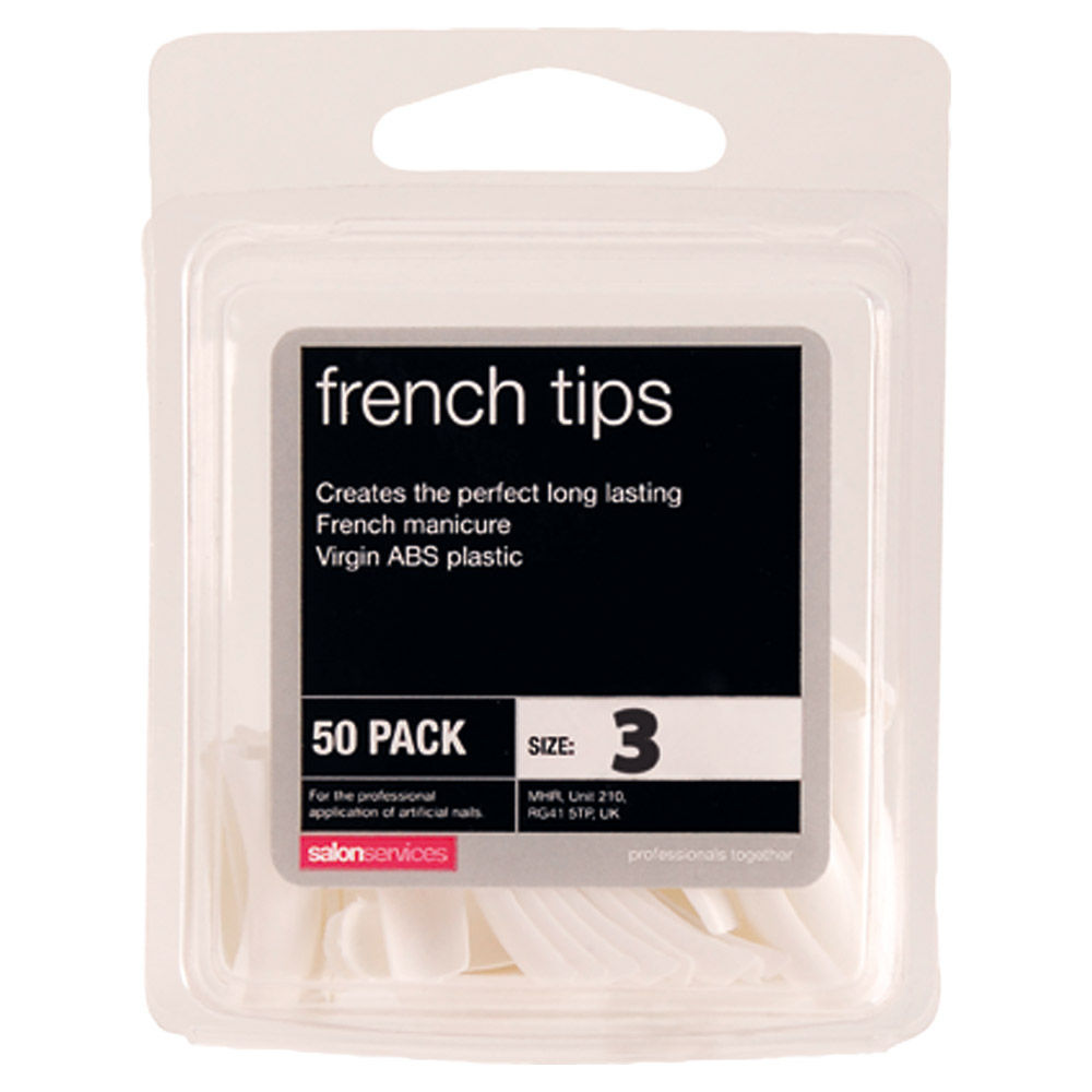 Salon Services French Tips Size 3 Pack of 50