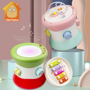 Kids Baby Hand Drums Xylophone Children Pat Drum Musical Instruments Baby Toys 6-12 Months Toddler Girl Music Toys For Baby