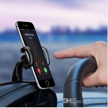 YASOKO Car Phone Holder Universal Car Dashboard Cell Phone GPS Mount Holder Stand HUD Design Phone Cradle Clip Car-styling
