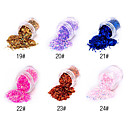 1PCS Hexagonal Glitter Tabletas Decoración de uñas NO.19-24 (varios colores)