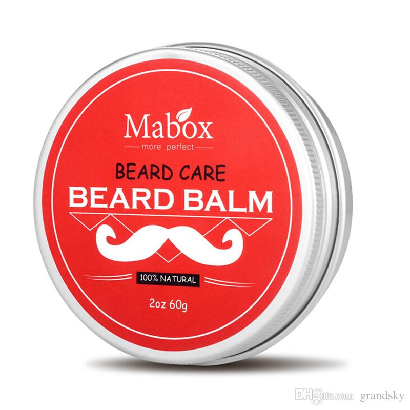 Mabox Natural Beard Conditioner Beard Balm For Gentlemen 60g Natural Organic Moustache Wax For Whiskers Smooth Styling Beard Care 3006086