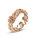 Women's Rose Gold Plated Ring Crystal Bijoux Wedding Rings Jewelry