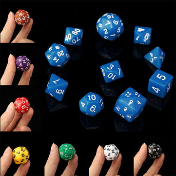 10pc/Set D4-D30 Multi-sided Dices TRPG Games Gaming Dices 8Color Intelligence Toys