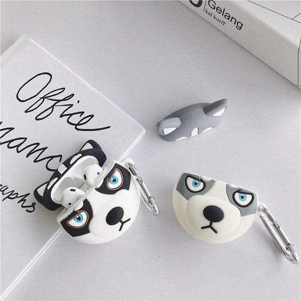 Fashion AirPods 1/2 Case Cute Dog Suitable for AirPods Pro3 Generation Headset Protective Cover Creative Personality Anti-fall Case-