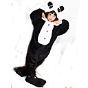 Enfant Pyjamas Kigurumi avec Chaussons Panda Animal Combinaison de Pyjamas polaire Noir blanc Cosplay Pour Garçons et filles Pyjamas Animale Dessin animé Fête / Célébration Les costumes