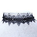 Handmade Reina Oscura Negro Lace Collar Lolita Clásico