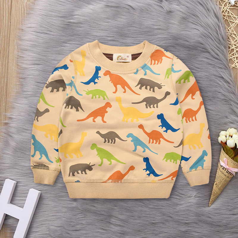 Baby / Toddler Colorful Dino Print Long-sleeve Pullover