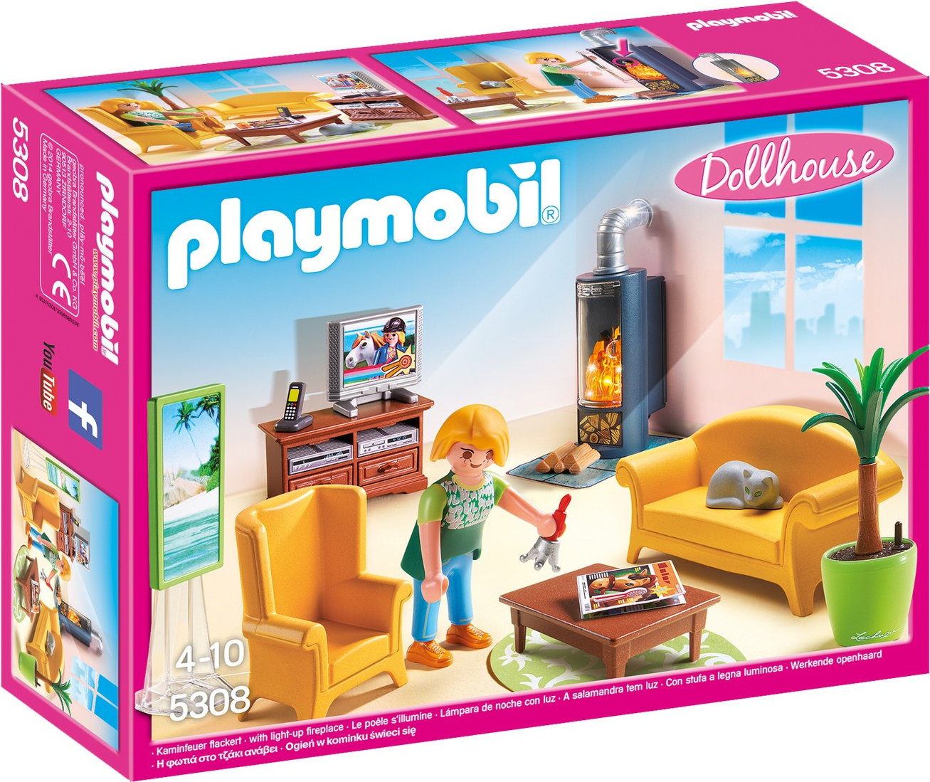 Playmobil Dollhouse Living Room with Fireplace (5308)