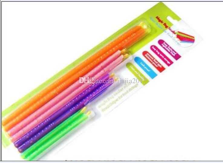 200sets New Arrival Magic Bag Sealer Stick Unique Sealing Rods Great Helper For Food Storage Sealing cllip sealing clamp clip