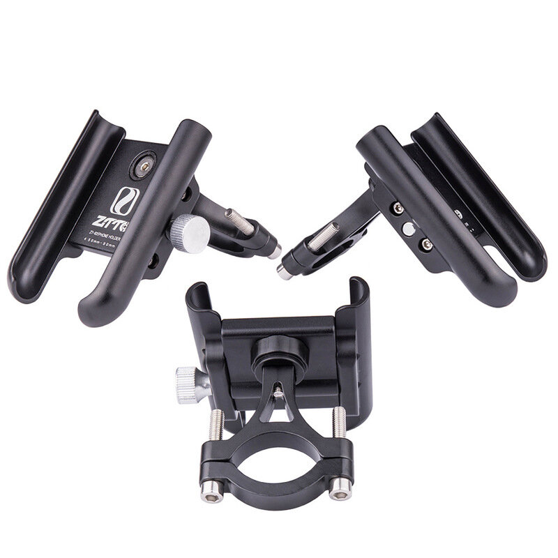 ZTTO Bicycle Phone Mount Aluminum Alloy 360° Rotation Adjustable 90mm Phone Holder Clamp for 3.5-7inch Phone